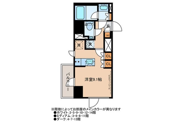 ザ・パークハビオ五反田の物件間取画像